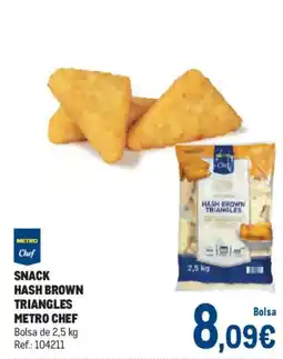 Makro Metro Chef snack hash brown triangles oferta