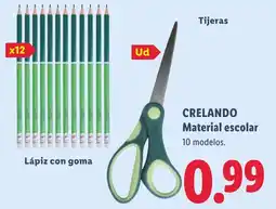 Lidl Crelando material escolar oferta