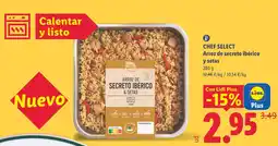 Lidl Chef Select arroz de secreto ibérico y setas oferta