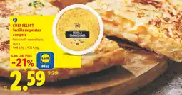 Lidl Chef select tortilla de patatas campera oferta