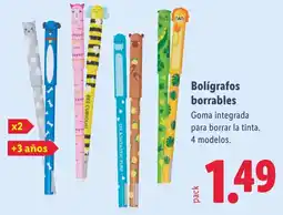 Lidl Bolígrafos borrables oferta