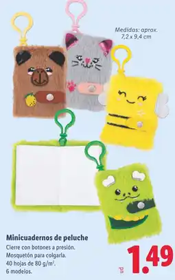 Lidl Minicuadernos de peluche oferta