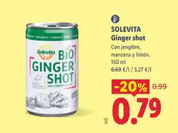 Lidl Solevita ginger shot oferta