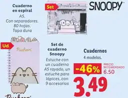 Lidl Cuaderno oferta