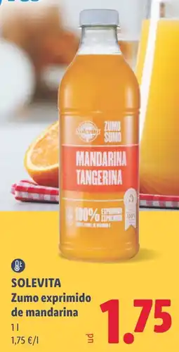 Lidl Solevita zumo exprimido de mandarina oferta