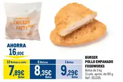 Makro Foodworks burger pollo empanado oferta