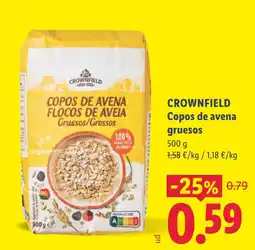 Lidl Crownfield copos de avena gruesos oferta