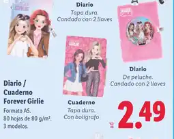 Lidl Forever girlie diario /cuaderno oferta