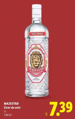 Lidl Majestad licor de anís oferta