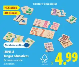 Lidl Lupilu juegos educativos oferta