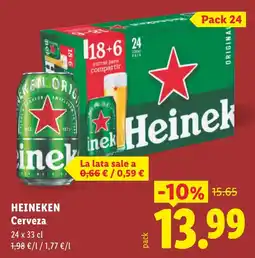 Lidl Heineken cerveza oferta