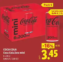 Lidl Coca Cola Zero mini oferta