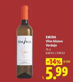 Lidl Emina vino blanco verdejo oferta