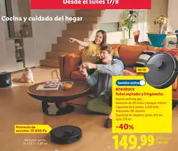 Lidl Roborock robot aspirador y friegasuelos oferta