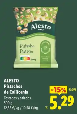 Lidl Alesto pistachos de california oferta
