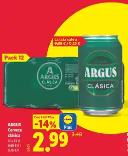 Lidl Argus cerveza clásica oferta