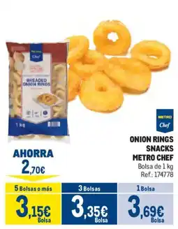 Makro Metro Chef onion rings snacks oferta