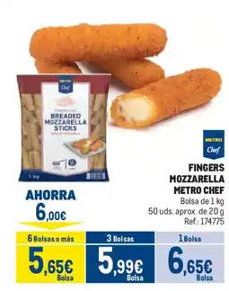Makro Metro Chef fingers mozzarella oferta
