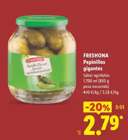 Lidl Freshona pepinillos gigantes oferta