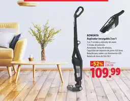 Lidl Rowenta aspirador recargable 2 en 1 oferta