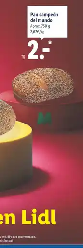 Lidl Pan campeón del mundo oferta
