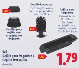 Lidl W5 Rejilla para fregadero / Cepillo lavavajilla oferta