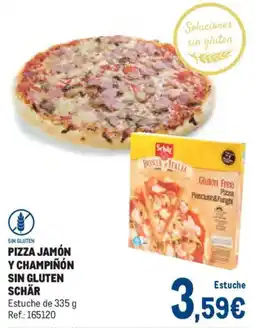 Makro Schär pizza jamón y champiñón sin gluten oferta