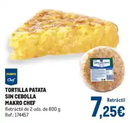 Makro makro chef tortilla patata sin cebolla oferta