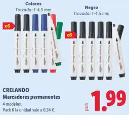 Lidl Crelando marcadores permanentes oferta