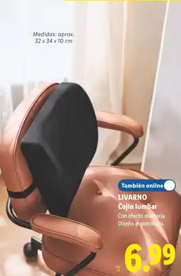 Lidl Livarno cojín lumbar oferta