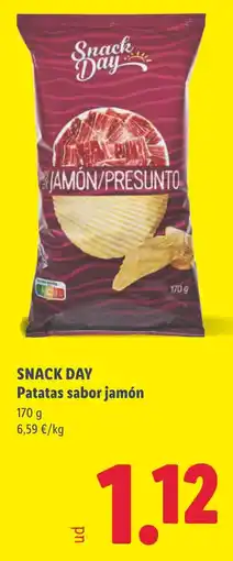 Lidl Snack Day patatas sabor jamón oferta