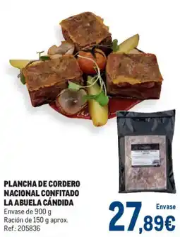 Makro La abuela cándida plancha de cordero nacional confitado oferta