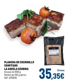 Makro La abuela cándida plancha de cochinillo confitado oferta