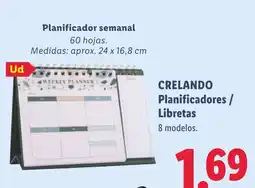 Lidl Crelando planificador semanal oferta