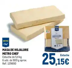 Makro Metro Chef masa de hojaldre oferta