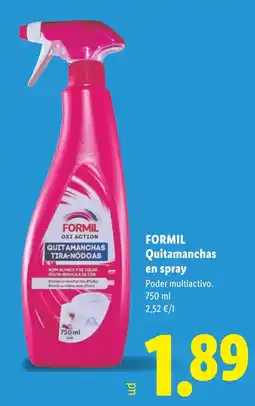 Lidl Formil quitamanchas en spray oferta