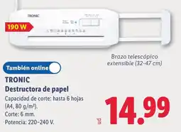 Lidl Tronic destructora de papel oferta