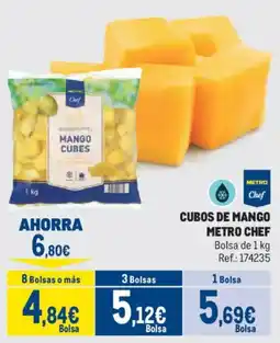 Makro Metro Chef cubos de mango oferta