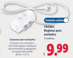 Lidl Tronic regletas para enchufes oferta