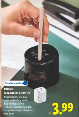 Lidl Tronic sacapuntas eléctrico oferta
