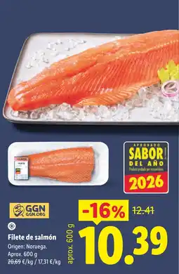 Lidl Ggn filete de salmón oferta