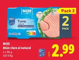 Lidl Nixe atún claro al natural oferta