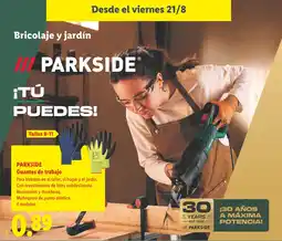 Lidl Parkside guantes de trabajo oferta