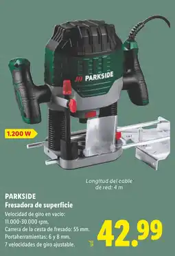 Lidl Parkside fresadora de superficie oferta