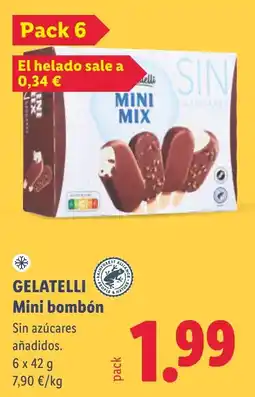 Lidl Gelatelli mini bombón oferta