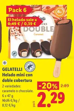 Lidl Gelatelli helado mini con doble cobertura oferta