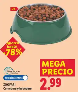 Lidl Zoofari comedero y bebedero oferta