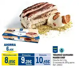Makro makro chef tiramisú savoiardi oferta