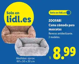 Lidl zoofari cama cómoda para mascotas oferta