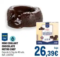 Makro Metro Chef mini coulant chocolate oferta